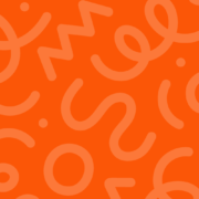 Doodles on an orange background