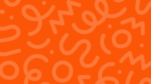 Doodles on an orange background